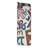 Colorful Alphabet Thermal Tumbler Thermosbeker (Geroteerd rechts)