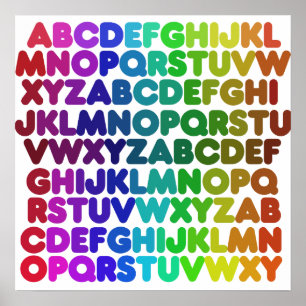 Colorful Alphabet voor een TACHER Poster