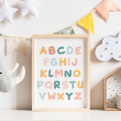 Colorful Alphabets Cute Nursery Poster