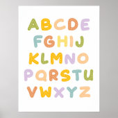 Colorful Alphabets Cutie Nursery Poster (Voorkant)