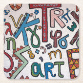 Colorful Alphabets Paper Onderzetter (Voorkant)