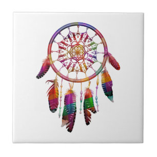 Colorful American Indian Dreamweaver Tegeltje
