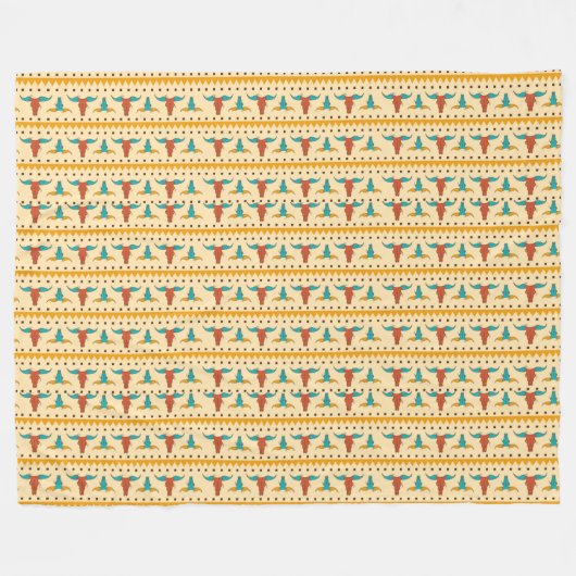 Colorful American Southwest-thematroon Fleece Deken (Voorkant (Horizontaal))