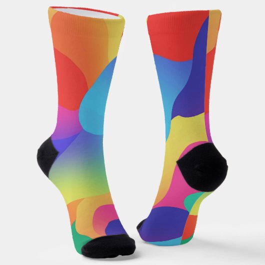 Colorful Amorphous Shapes Sokken (Gebogen)