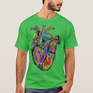 Colorful Anatomical Heart T-shirt