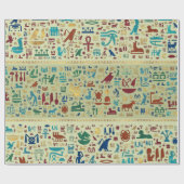 Colorful Ancient Egyptian hieroglyphs patroon Cadeaupapier (Vlak)
