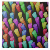 Colorful and Cheerful Painterly Chalk Pattern Tegeltje (Voorkant)