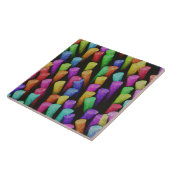 Colorful and Cheerful Painterly Chalk Pattern Tegeltje (Zijkant)