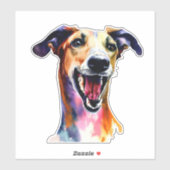 Colorful and Cute Greyhound Artwork Sticker (Vel)