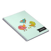 Colorful and Cute Whimsical Birds Trio Notitieboek (Rechterzijde)