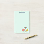 Colorful and Cute Whimsical Birds Trio Post-it® Notes (Op bureau)