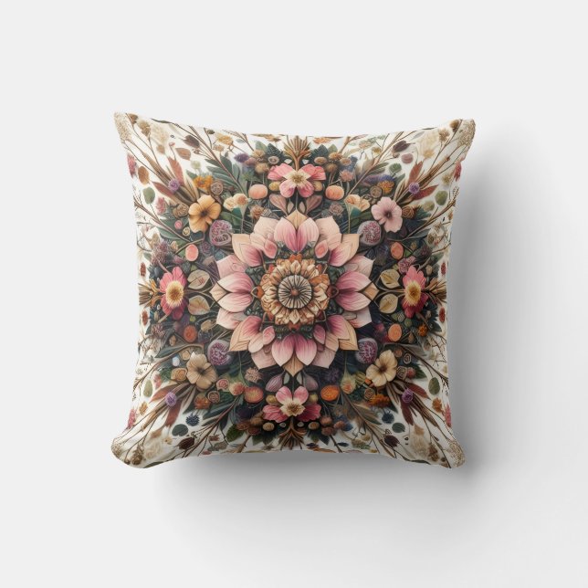 Colorful and Floral Throw Pillows Kussen (Voorkant)