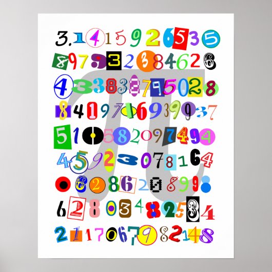Colorful and Fun Depiction of Pi Poster (Voorkant)