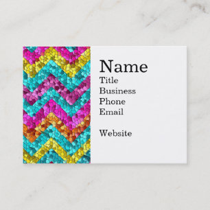 Colorful and Fun Tile Mosaic Chevron Pattern Visitekaartje