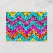 Colorful and Fun Tile Mosaic Chevron Pattern Visitekaartje (Achterkant)