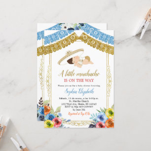 Colorful and Gold Charro Let's Fiesta Invitation Kaart