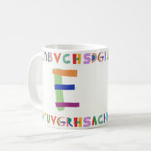 Colorful and Playful Alphabet Design Koffiemok (Voorkant links)