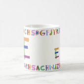 Colorful and Playful Alphabet Design Koffiemok (Center)