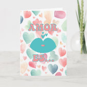 Colorful and playful Valentines Greting Card Kaart (Voorkant)