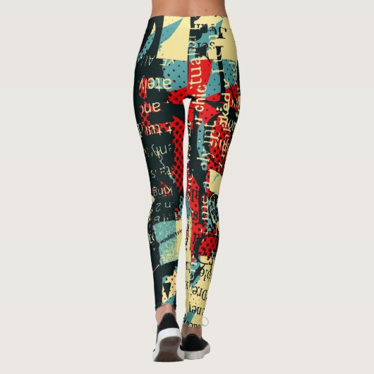 Colorful and Trendy Abstract Pattern Leggings (Achterkant)