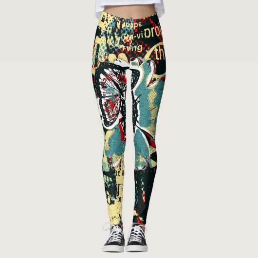 Colorful and Trendy Abstract Pattern Leggings (Voorkant)
