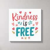 Colorful and Uplifting Kindness Slogan Canvas Afdruk (Voorkant)