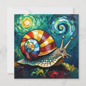 Colorful and Vibrant Impasto Snail Blank Kaart (Voorkant)