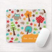 Colorful and Whimsical Owl Mousepad Muismat (Met muis)