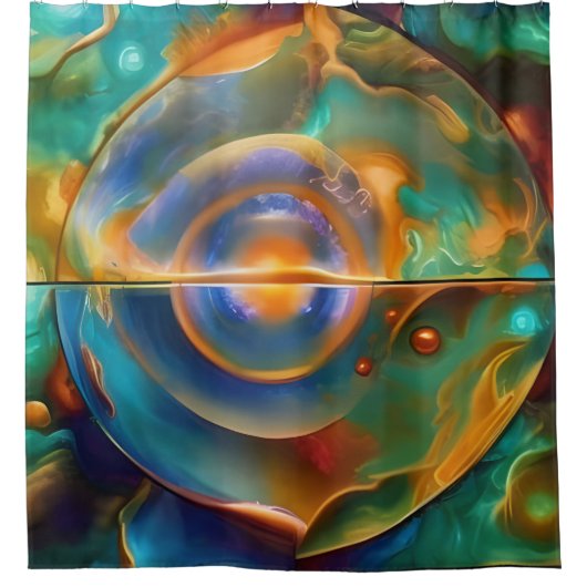 Colorful Anders Abstract Douchegordijn (Voorkant)