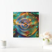 Colorful Anders Abstract Vierkante Klok (Huis)