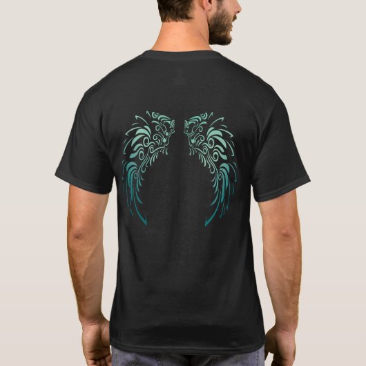 Colorful Angel Feathers T-Shirt (Achterkant)