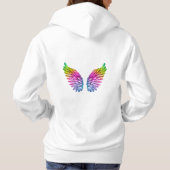 Colorful Angel Wings met Mark Twain Quote Hoodie (Achterkant)