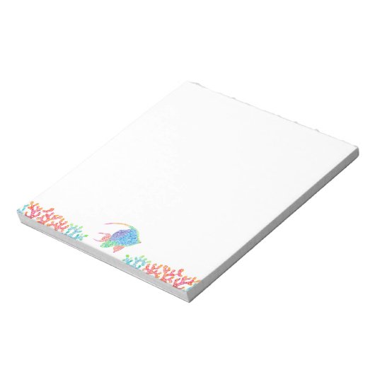 Colorful Angelfish and Coral Notepad Notitieblok (Linkerzijde)