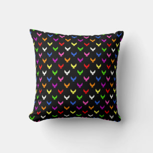 Colorful Angels Pattern Black  Kussen