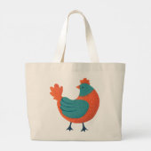 Colorful Angry Chicken Grote Tote Bag (Achterkant)