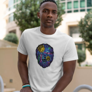 Colorful Angry Lion T-shirt