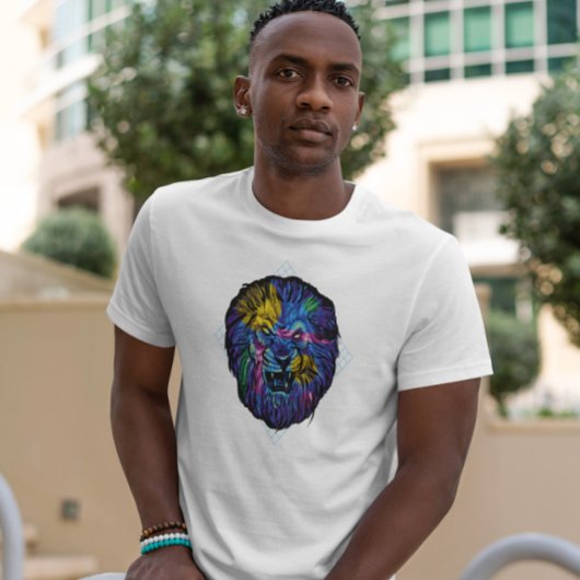 Colorful Angry Lion T-shirt