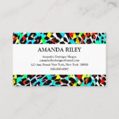 Colorful Animal Pattern Print Visitekaartjes (Achterkant)