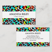 Colorful Animal Pattern Print Visitekaartjes (Voorkant / Achterkant)