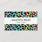 Colorful Animal Pattern Print Visitekaartjes (Voorkant)