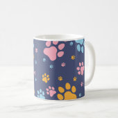 Colorful Animal Paw Prints Pattern Koffiemok (Voorkant rechts)