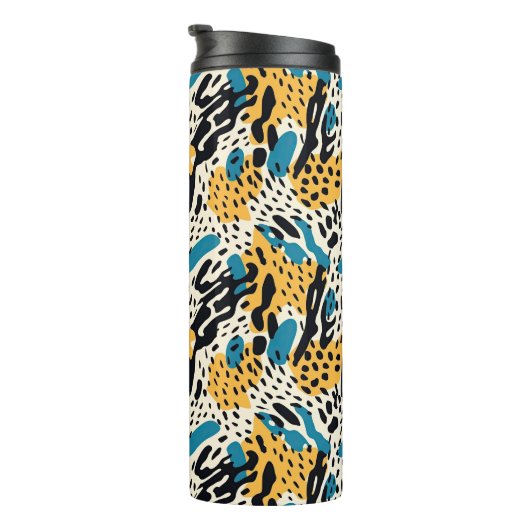 Colorful Animal Print 06 Thermosbeker (Geroteerd rechts)