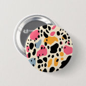 Colorful Animal Print 07 Ronde Button 5,7 Cm (Voorkant /achterkant)