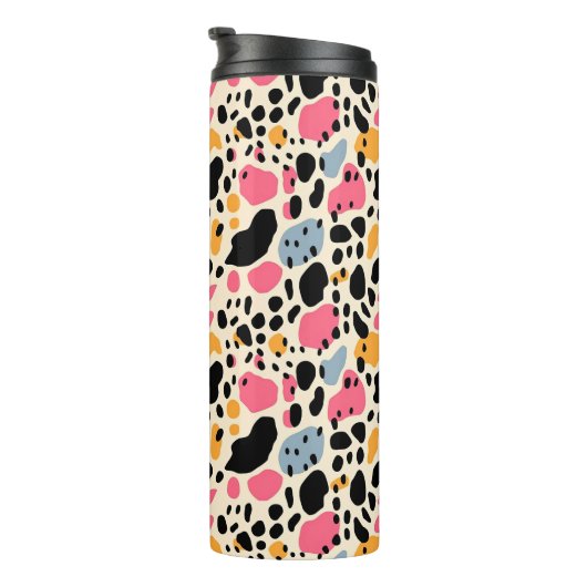 Colorful Animal Print 07 Thermosbeker (Geroteerd rechts)