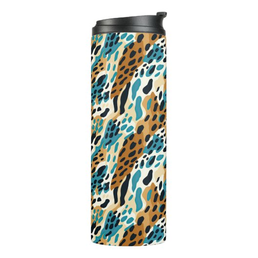 Colorful Animal Print 09 Thermosbeker (Gedraaid links)