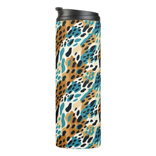Colorful Animal Print 09 Thermosbeker (Geroteerd rechts)