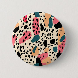 Colorful Animal Print 10 Ronde Button 5,7 Cm