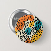Colorful Animal Print 11 Ronde Button 5,7 Cm (Voorkant /achterkant)