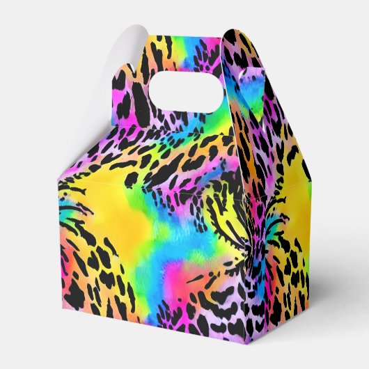 Colorful Animal Print Patroon Bedankdoosjes (Achterkant)