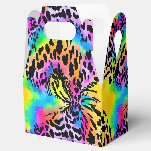 Colorful Animal Print Patroon Bedankdoosjes (Geopend)
